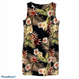 AGB Dress Floral Sleeveless Multi Color Dress